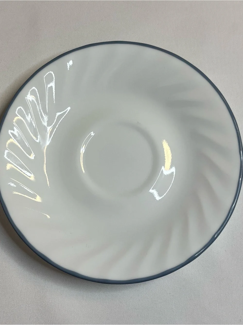 VTG Corelle Blue Velvet Swirl Saucer Plates Replacement 6.25